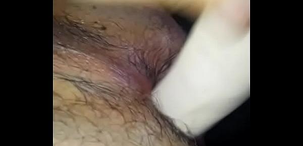  Big dildo anal fucking with big gape